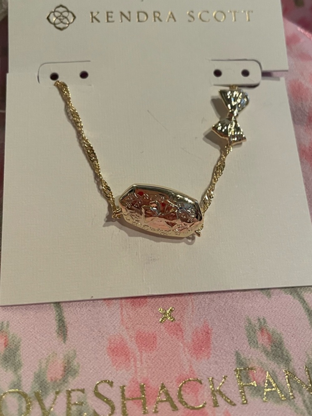 NWT Kendra Scott x LoveShackFancy Elisa Gold Sunglow Blooming Heirloom Illusion - Picture 3 of 5